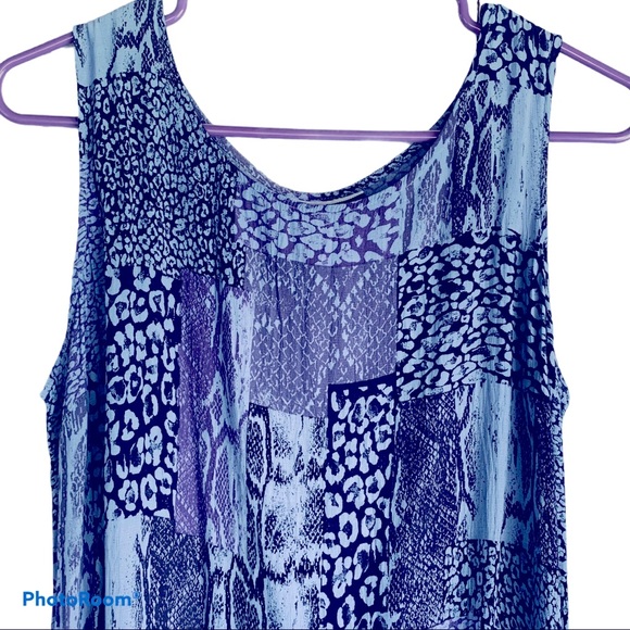 Studio J P R Long Purple Snakeskin Pattern Dress L - Picture 3 of 12